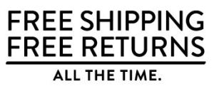 Free shipping and returns 2025
