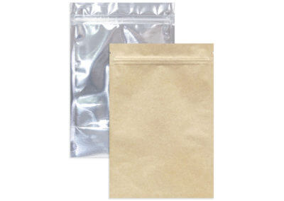 PAC Kraft and Clear pouches